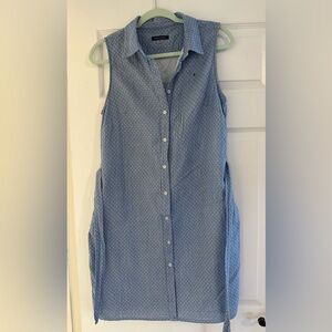 Tommy Hilfiger Sleeveless Chambray Button-Down Dress - Size 8